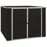 3,8m2 Gerätehaus Metall Fahrradgarage Geräteschrank Gartenschuppen 195cm Grün