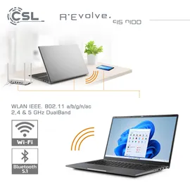 CSL R'Evolve C15 v4 15,6" Intel N100 8 GB RAM 500 GB SSD Win11 Pro