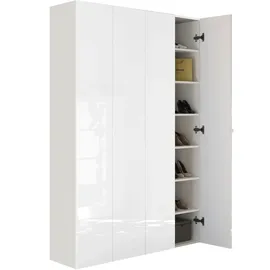 OTTO home SMILE 124 x 184 x 35 cm 7 Ebenen, 14 Fächer weiß hochglanz