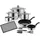 WMF Diadem Plus Topf-Set 6-tlg. 3 x Fleischtopf + 2 x Bratpfannen + Stielkasserolle inkl. Schneidebrett + 2 Messer + 1 Schere