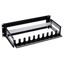 Value 19"-Tragrahmen für Hutschienengeräte, 3HE, schwarz