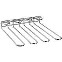 APS 93398 Gläserschiene, 29,5 x 32 x 6 cm, hochwertiger Gläserhalter aus verchromtem Metall, Weinglashalterung für 12 Gläser, Halter zum Aufhängen von Gläsern für Küche, Bar, Restaurant, verchromt