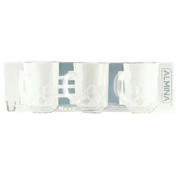 Almina Neva 6er Gläser-Set für Tee, Kaffee 230 ml Transparent mit Muster