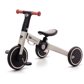 Kinderkraft 4TRIKE Dreirad 3 in 1, Leicht Rutscher, Laufrad, Zusammenklappbar, ergonomische Sattel, ab 12 Monat bis 5 Jahre, Grau, 69