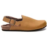 Scholl Herren Didier Clog Backstrap Hausschuh, Taupe, 48 EU