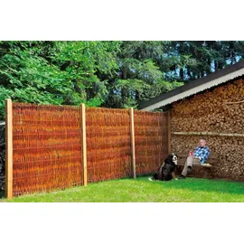 Tetzner & Jentzsch T & J Weidengeflechtzaun Fuego mit seitlichem Rahmen 180 cm x 180 cm