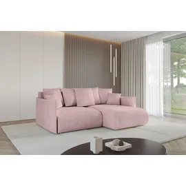 altdecor Ecksofa Cord 2-Sitzer Rosa