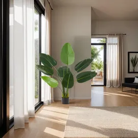 Tectake Künstlicher Paradiesvogelbaum Tropic, naturgetreu - 120 cm,