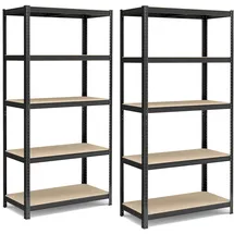 Songmics Lagerregal Metall 50 x 100 x 200 cm schwarz