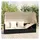 vidaXL Outdoor-Loungebett mit Dach und Kissen schwarz