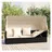 vidaXL Outdoor-Loungebett mit Dach und Kissen schwarz