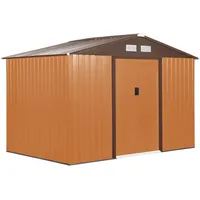 Outsunny Gerätehaus Gelb Metall, 195x192x277 cm, Aufbewahrung & Schutzhüllen,