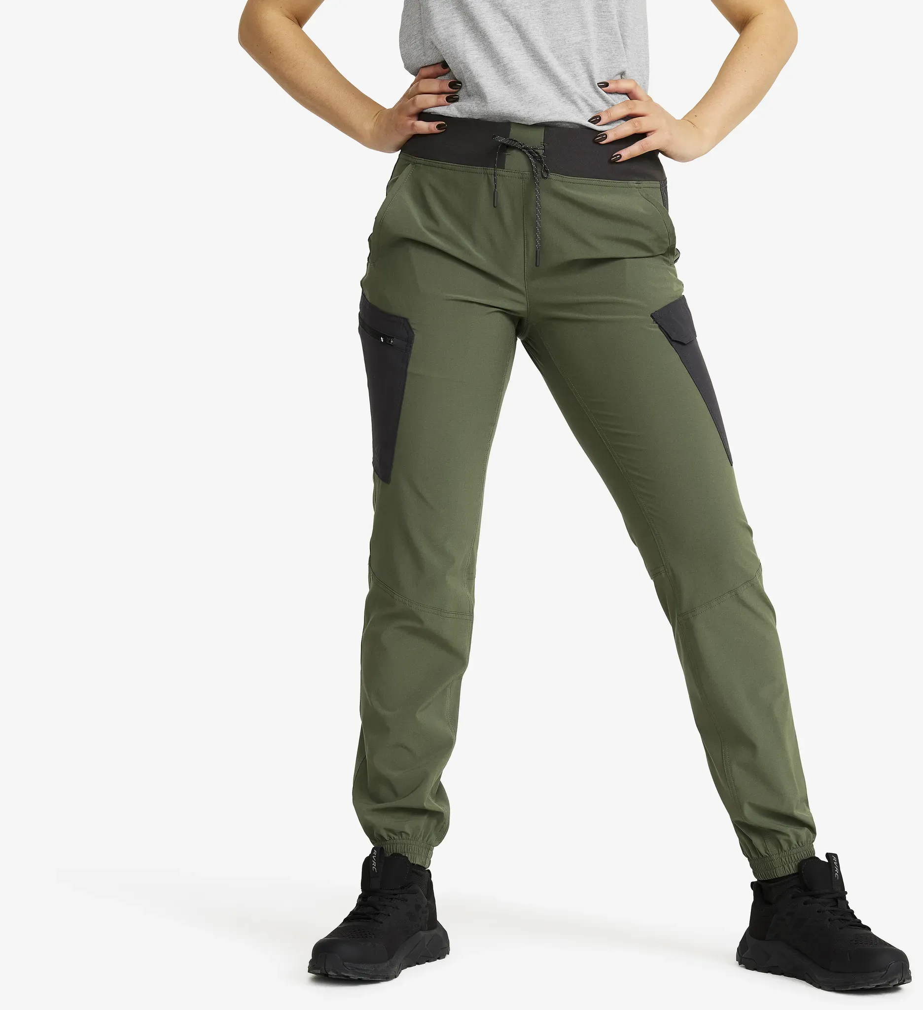 Verge Stretch Cargo Pants Damen Thyme/Anthracite, Größe:XS - Outdoorhose, Wanderhose & Trekkinghose - Grün