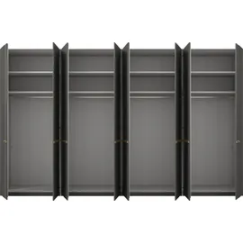 Musterring Drehtürenschrank Isabelle 393,1 x 216 x 58 cm Grau/Schwarz