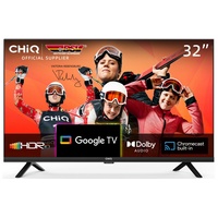 CHiQ L32H7G LED-Fernseher (80,00 cm/32 Zoll, HD ready, Smart-TV, Google-TV, Google Assistant,Chromecast,Youtube,Triple Tuner(DVB-T2/T/C/S2) schwarz