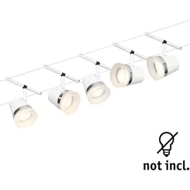 Paulmann 94461 Lichtspot Schienenlichtschranke GU5,3 max. 5x10W 230/12V Weiß matt Chrom