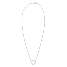 Elli Kette mit Anhänger Kleeblatt Zirkonia 925 Silber