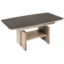 58 aufm Kessel FUNKTIONSTISCH Chad 120x70x54 höhenverstellbar azb Eiche/Marmara Nero | Gr.: onesize