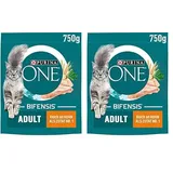 PURINA ONE BIFENSIS Adult Katzenfutter trocken, reich an Huhn, 12er Pack (6 x 750g)