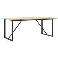 VidaXL Esstisch Esstisch O-Gestell 200x100x75,5cm Massivholz Kiefer & Gusseisen