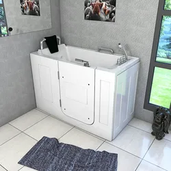 AcquaVapore Sitzbadewanne Senioren Wanne Sitzwanne mit Tür S07-TH-A-L 76x140cm