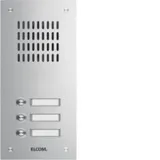 Elcom 1103180 TVG-3/1 Aussenstation für Türlautsprecher 3/1 Rund-Taster UP Edelstahl ESTA