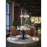 Polsterstuhl STRESSLESS "Laurel", braun (copper paloma, eiche natur), B:58cm H:92cm T:59cm, Leder PALOMA: PALOMA ist ein durchgefärbtes Semianilin-Möbelleder mit natürlicher Narbung., Stühle, Polsterstuhl, Low Back mit Armlehne, Größe L, mit abgerundeten Beinen in Eiche natur