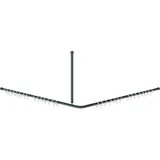 KWC AR Vorhangstange, MEDCARE, Edelstahl, grau, 1500x600x1500 mm, Ringe weiß