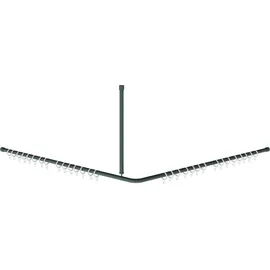 KWC AR Vorhangstange, MEDCARE, Edelstahl, grau, 1500x600x1500 mm, Ringe weiß