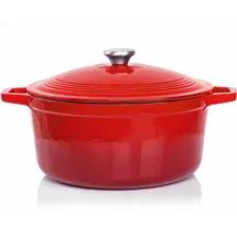 VeoHome Gusseisentopf 6L Bräter rund