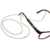Silberkettenstore Brillenkette Brillenkette No. 2 - 925 Silber, Länge wählbar von 65-100cm silberfarben 85.0 cm