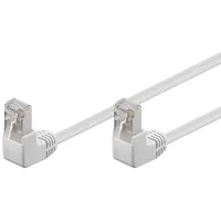 goobay 96060 CAT 5e Patchkabel 2x 90° Gewinkelt, F/UTP, Weiß
