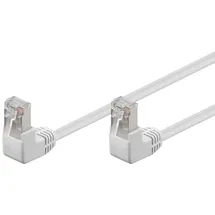goobay 96060 CAT 5e Patchkabel 2x 90° Gewinkelt, F/UTP, Weiß