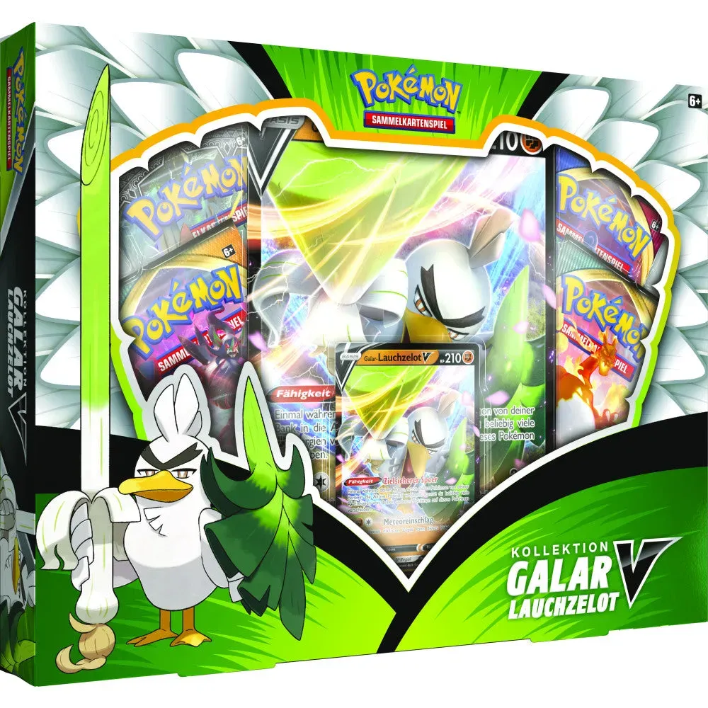 Pokémon V-Box: Holografische V-Karte, 4 Boosterpacks inklusive
