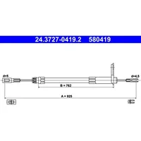 ATE Handbremsseil Hinten Rechts 24.3727-0419.2 für Mercedes-Benz CLK C-Klasse