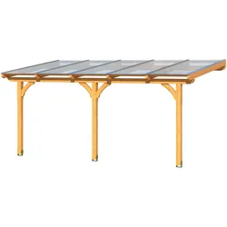 Terrassendach SKANHOLZ "Rimini", braun (nussbaum), B:541cm T:250cm, Douglasienholz, Terrassenüberdachungen, Douglasie