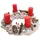 MCW Adventskranz Rund Holz, Kerzen Rot,