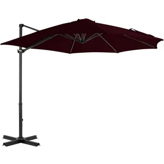 vidaXL Ampelschirm mit Aluminium-Mast 300 x 300 cm rot
