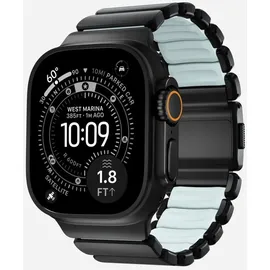 Nomad Stratos Band Titanium Black 49mm Icy Blue Glow
