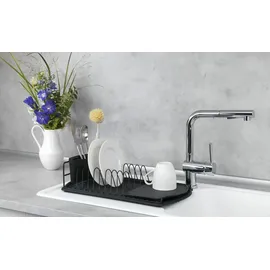 Wenko Geschirrabtropfer Basic 47,5 x 11 x 26,5 cm schwarz