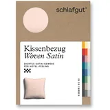 schlafgut Woven Satin Kissenbezug 80x80 cm | red-light - rot