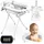 Ricokids Rk-287, Faltbare Babybadewanne mit Gestell Thermometer und Badekissen - Faltbar Leicht Rutschfest - Weiß Grau