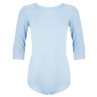 Aquarti Turnanzug AQUARTI "Body Mädchen Body 3/4 Arm", Mädchen, Gr. 146, blau (hellblau), Obermaterial: 96% Baumwolle CO. 4% Elasthan EL., Sportanzüge