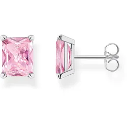 Thomas Sabo H2201-051-9 Damen-Ohrstecker Ohrringe Pinkfarbener Stein