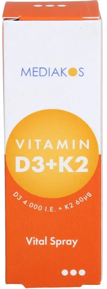 VITAMIN D3+K2 4000 I.E. 60 μg Mediakos Vital Spray 20 ml