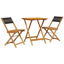 vidaXL Bistro-Set 3-tlg. Schwarz