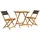 vidaXL Bistro-Set 3-tlg. Schwarz