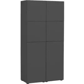 MÖBELPARTNER Spind Locked 90,8 x 40,7 x 185,2 cm Grau