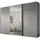 STAUD Schwebetürenschrank Sonate Rom mit Spiegel 280 x 222 x 68 cm Grau