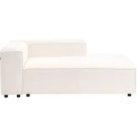 Beliani Modul Ecksofa 4-Sitzer ARDAL Bouclé Cremeweiß linksseitig